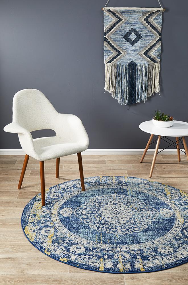 Brooklyn Dyker Round Rug | Traditional Rugs Belrose Sydney