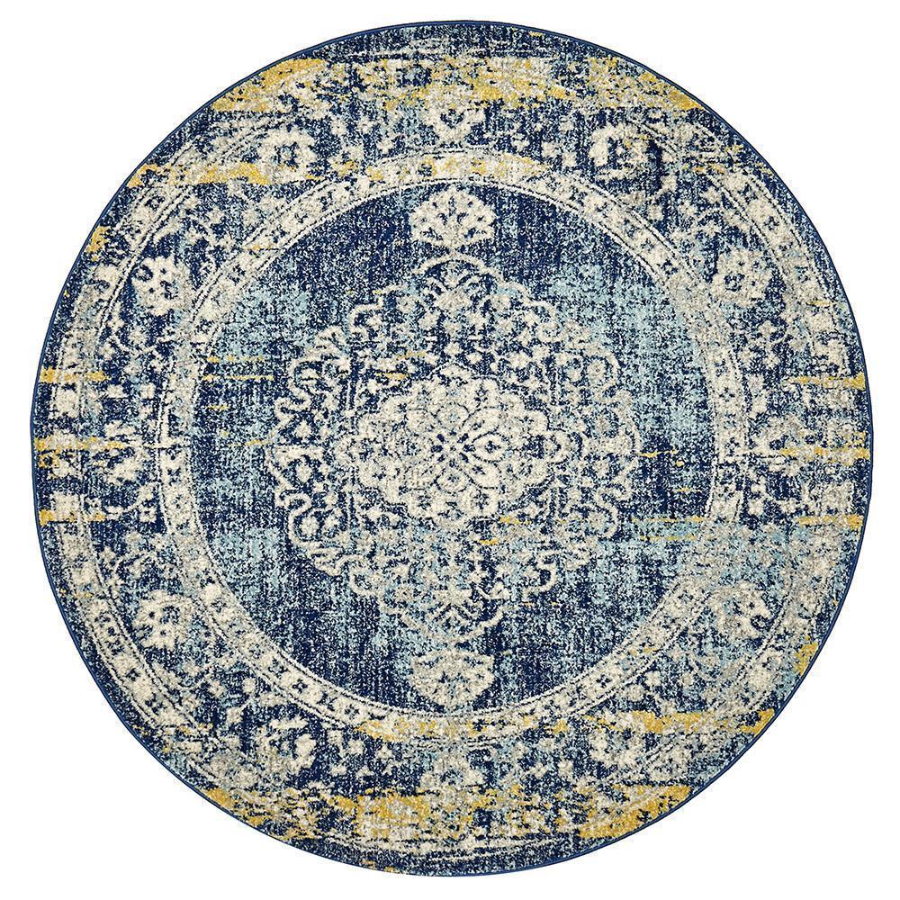 Brooklyn Dyker Round Rug | Traditional Rugs Belrose Sydney