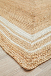 Savannah Natural White Border Rug | Jute Natural Fibre Rugs Belrose | Rugs N Timber