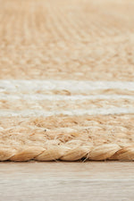 Savannah Natural White Border Rug | Jute Natural Fibre Rugs Belrose | Rugs N Timber