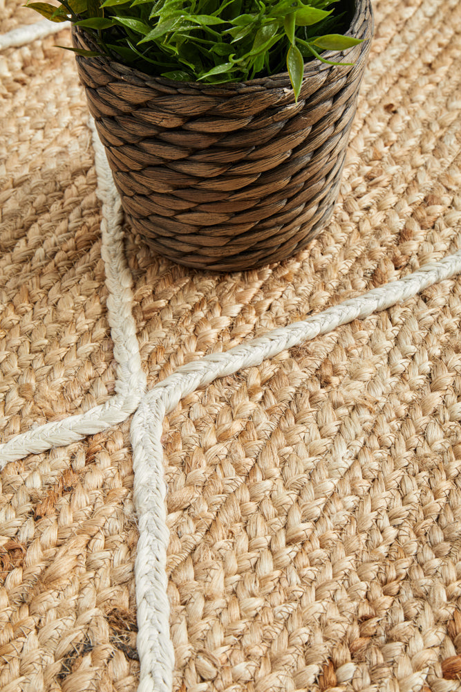 Savannah Border Runner | Jute Natural Fibre Rugs Belrose | Rugs N Timber