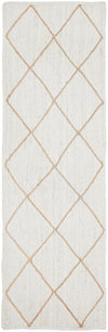 Savannah White Diamonds Runner | Jute Natural Fibre Rugs Belrose | Rugs N Timber