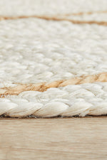 Savannah White Diamonds Runner | Jute Natural Fibre Rugs Belrose | Rugs N Timber