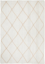 Savannah White Diamonds Rug | Jute Natural Fibre Rugs Belrose | Rugs N Timber