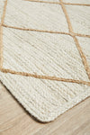 Savannah White Diamonds Rug | Jute Natural Fibre Rugs Belrose | Rugs N Timber