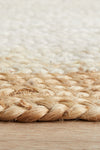 Savannah White Natural Border Runner | Jute Natural Fibre Rugs Belrose | Rugs N Timber