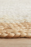 Savannah White Natural Border Runner | Jute Natural Fibre Rugs Belrose | Rugs N Timber