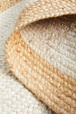 Savannah White Natural Border Runner | Jute Natural Fibre Rugs Belrose | Rugs N Timber