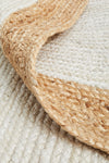 Savannah White Natural Border Rug | Jute Natural Fibre Rugs Belrose | Rugs N Timber