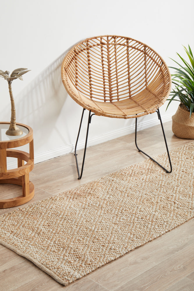 Savannah Harlequin Runner | Jute Natural Fibre Rugs Belrose | Rugs N Timber