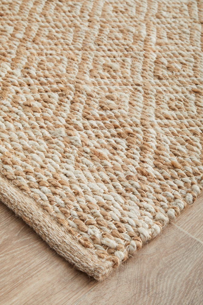 Savannah Harlequin Runner | Jute Natural Fibre Rugs Belrose | Rugs N Timber