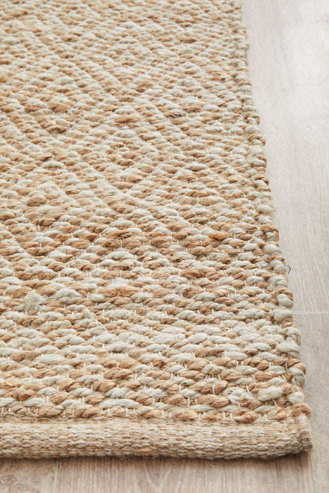 Savannah Harlequin Runner | Jute Natural Fibre Rugs Belrose | Rugs N Timber