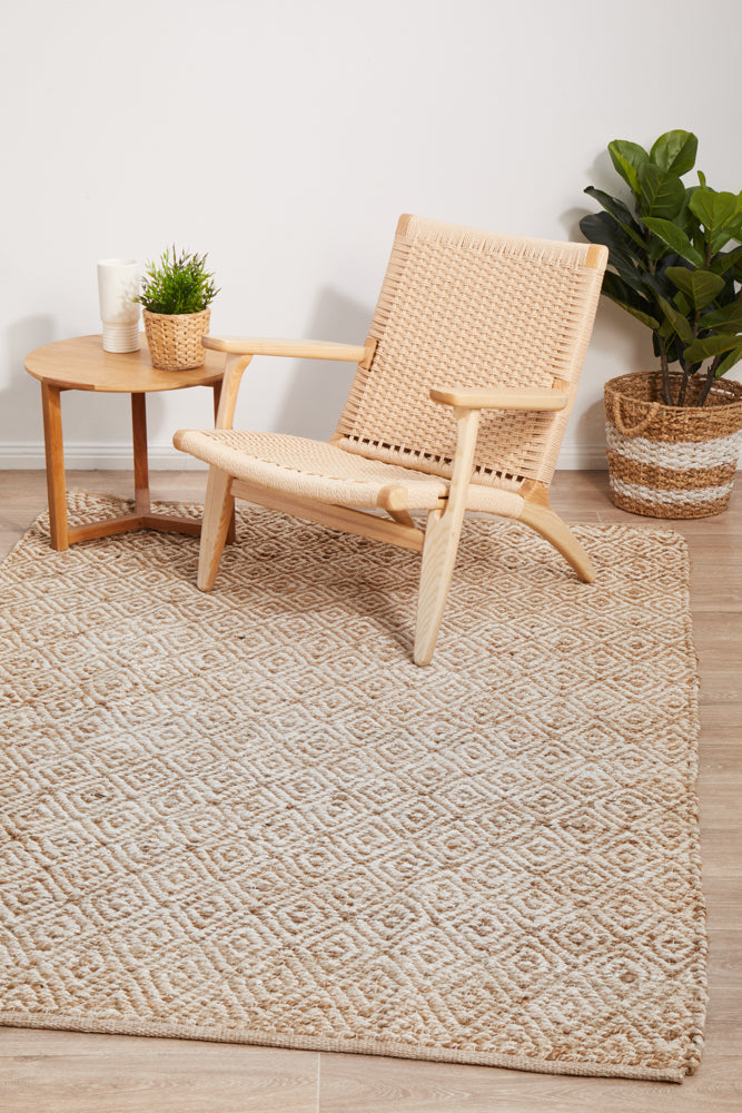 Savannah Harlequin Rug | Jute Natural Fibre Rugs Belrose | Rugs N Timber