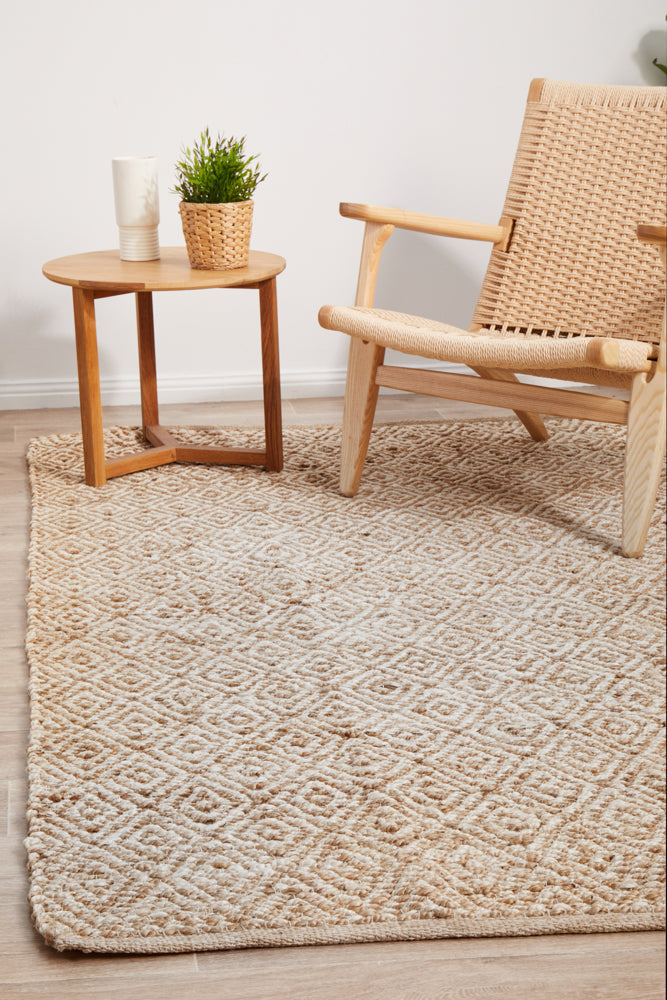 Savannah Harlequin Rug | Jute Natural Fibre Rugs Belrose | Rugs N Timber