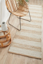 Savannah Stripes Runner | Jute Natural Fibre Rugs Belrose | Rugs N Timber