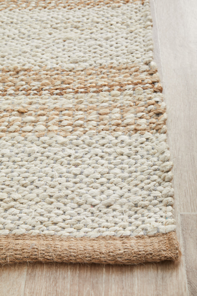 Savannah Stripes Runner | Jute Natural Fibre Rugs Belrose | Rugs N Timber