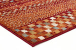 Oxford Squares Rug - Rust