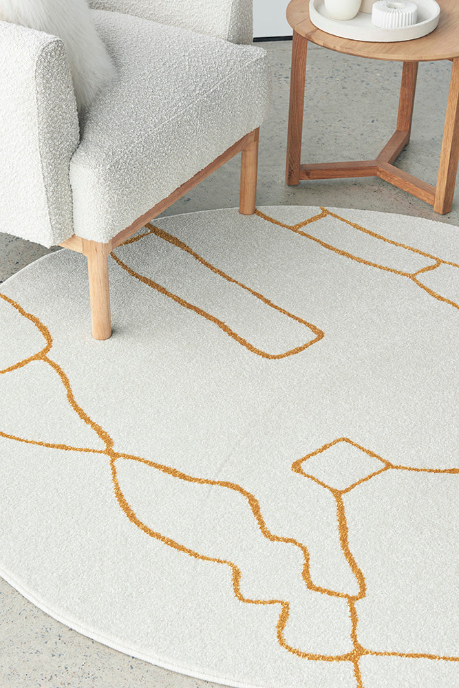Zara Gold Fes Rug | Round Rugs Belrose | Rugs N Timber