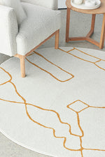 Zara Gold Fes Rug | Round Rugs Belrose | Rugs N Timber