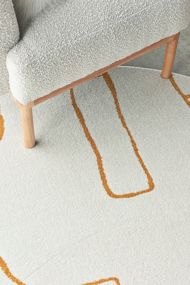 Zara Gold Fes Rug | Round Rugs Belrose | Rugs N Timber