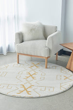 Zara Gold Atlas Rug | Round Rugs Belrose | Rugs N Timber