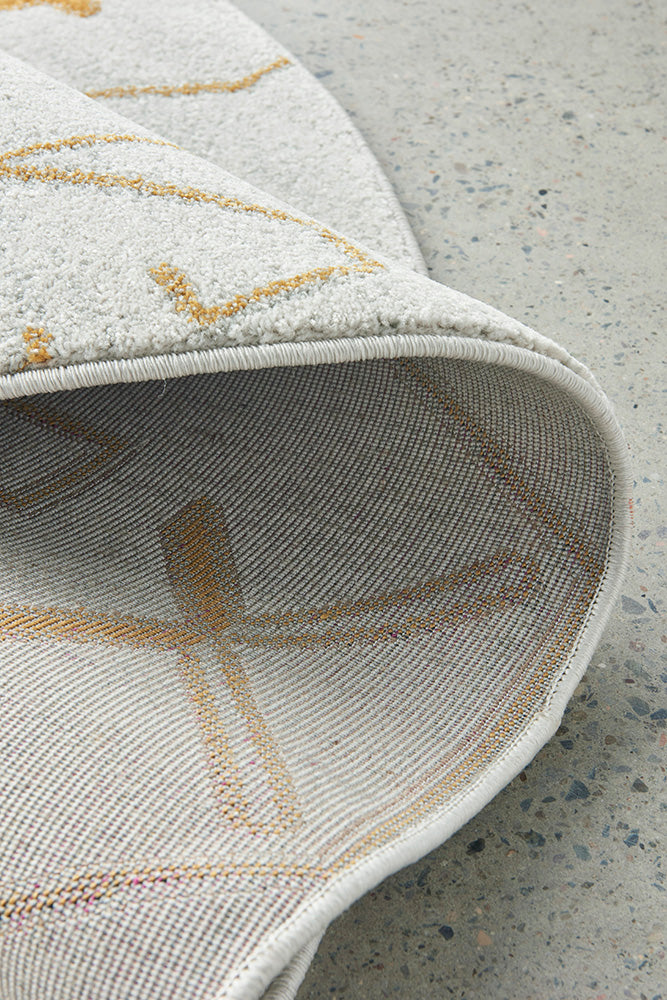 Zara Gold Atlas Rug | Round Rugs Belrose | Rugs N Timber