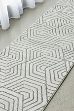 Zara Silver Hex Runner | Hall Runners Rugs Belrose | Rugs N Timber