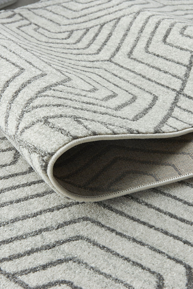 Zara Silver Hex Runner | Hall Runners Rugs Belrose | Rugs N Timber