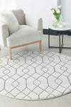 Zara Silver Eyelet Rug | Round Rugs Belrose | Rugs N Timber