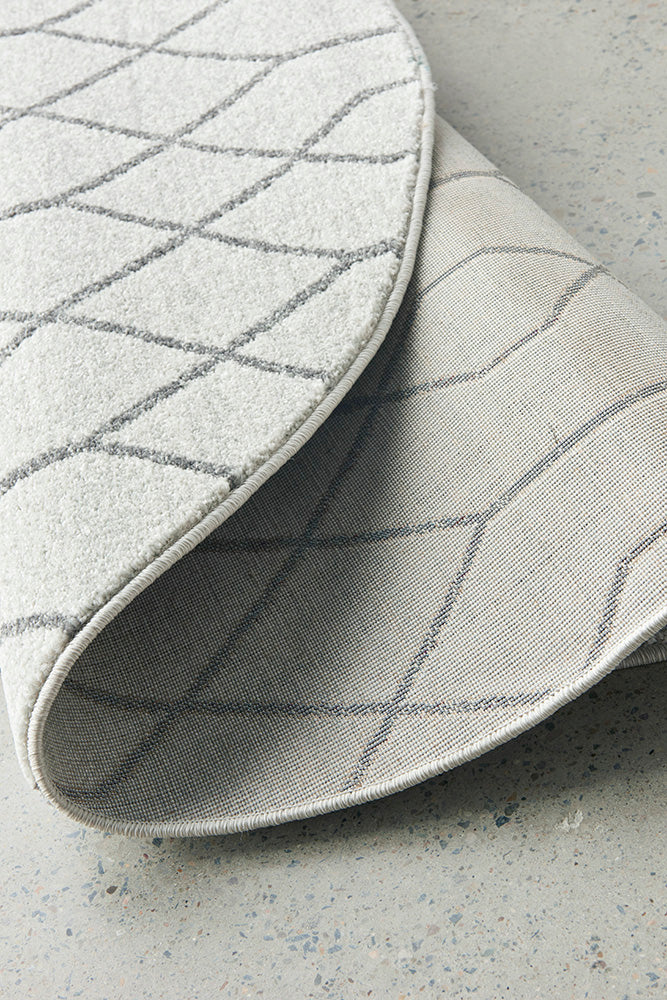 Zara Silver Eyelet Rug | Round Rugs Belrose | Rugs N Timber