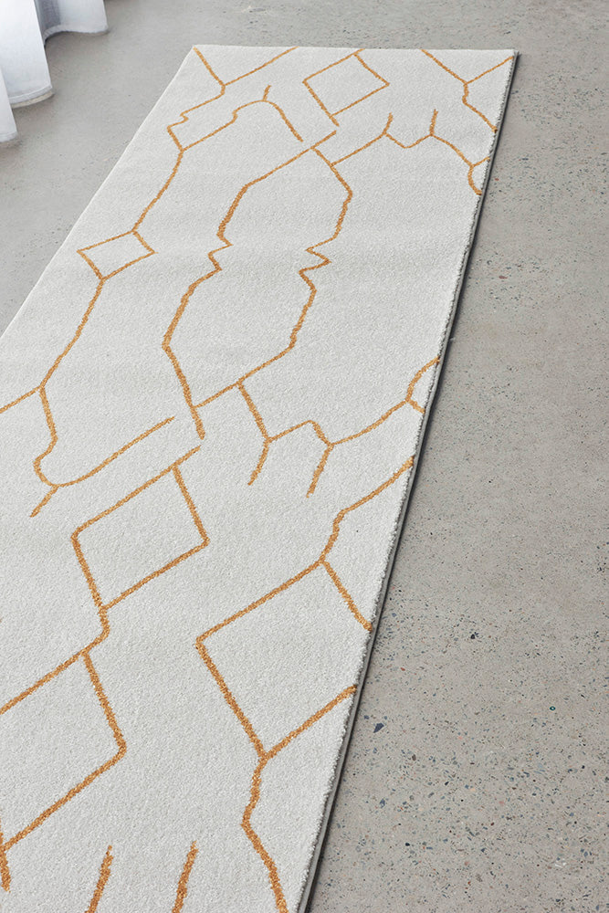Zara Gold Native Runner | Hall Runners Rugs Belrose | Rugs N Timber