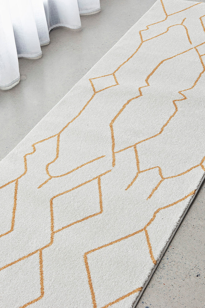 Zara Gold Native Runner | Hall Runners Rugs Belrose | Rugs N Timber
