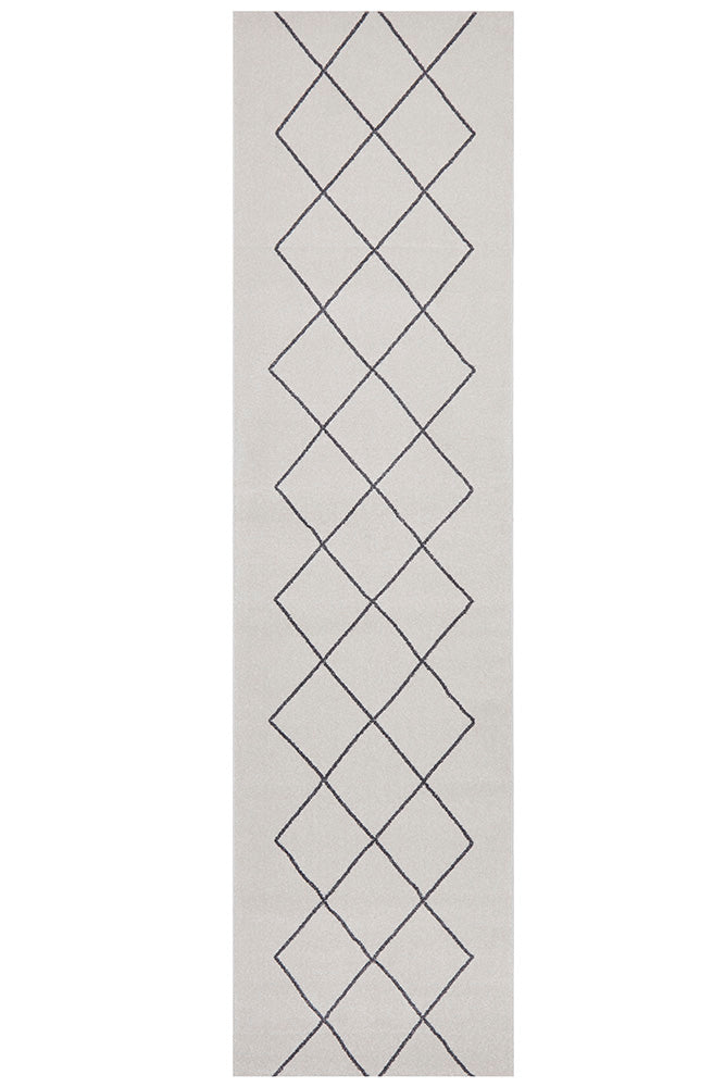 Zara Ivory Criss Cross Runner | Hall Runners Rugs Belrose | Rugs N Timber