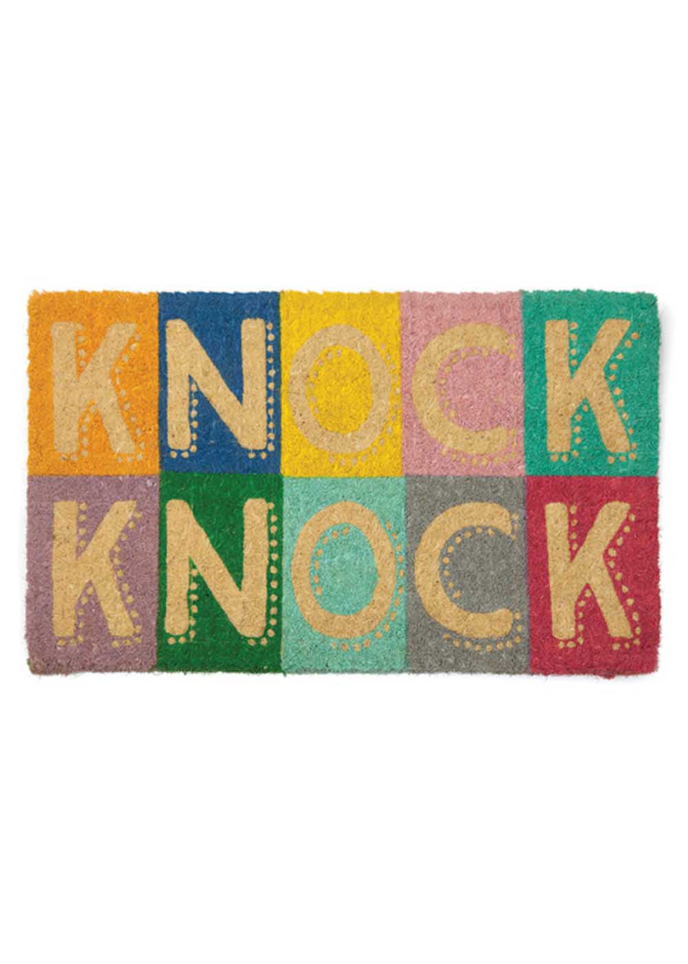 FM2 Premium Thick Coir Doormat - Knock Knock