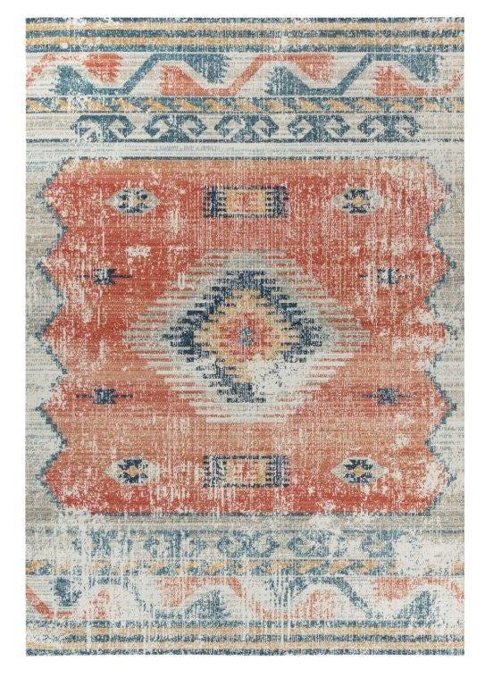 Kirribilli Rust Tribal Outdoor Rug