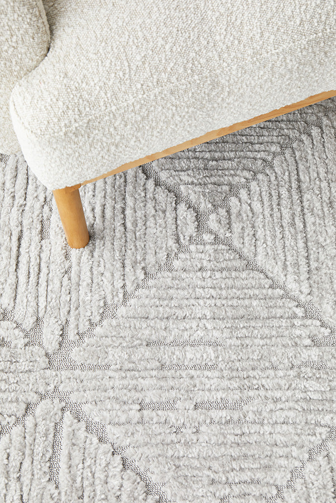 Marley Silver Diamante Rug | Modern Rugs Belrose Sydney