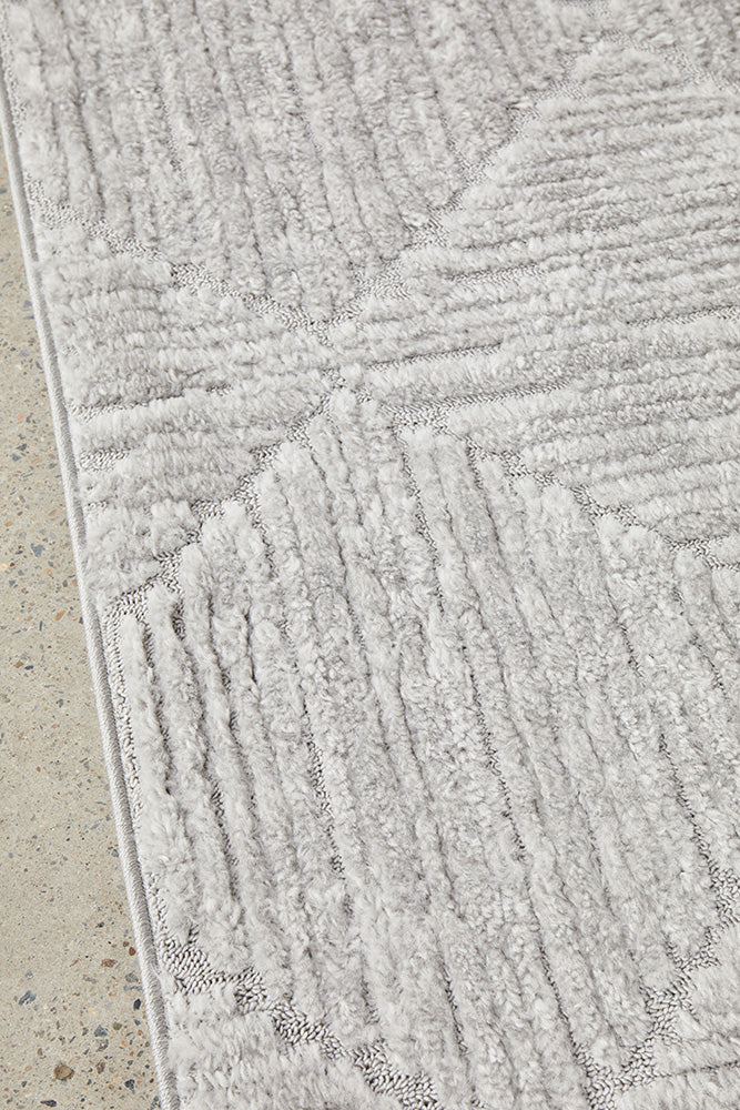 Marley Silver Diamante Rug | Modern Rugs Belrose Sydney