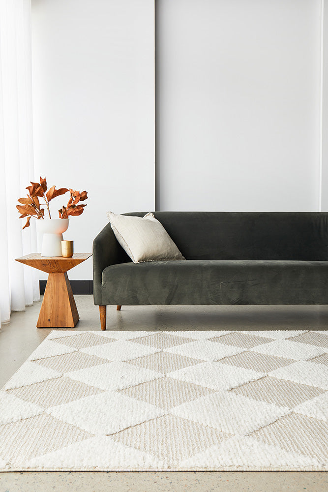 Marley Sandy Harlequin Rug | Modern Rugs Belrose Sydney