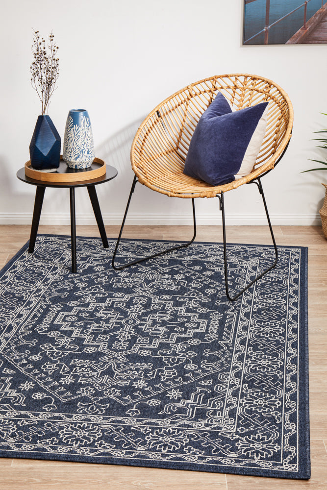 Marina Navy Oriental Rug | Outdoor Rugs Belrose | Rugs N Timber