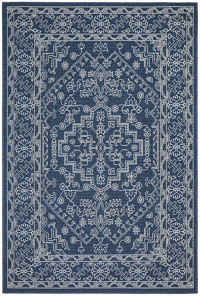 Marina Navy Oriental Rug | Outdoor Rugs Belrose | Rugs N Timber