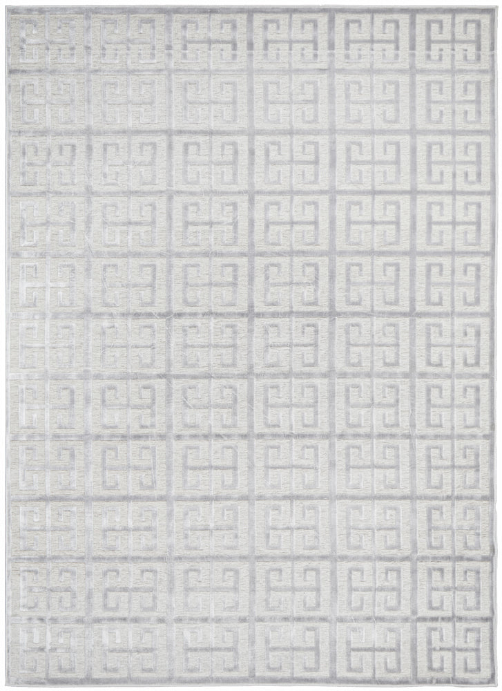 Tiffany Silver Maze Rug