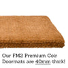 Close up of the thickness of our FM2 Premium Coir Doormats. Available at Rugs N Timber Belrose.