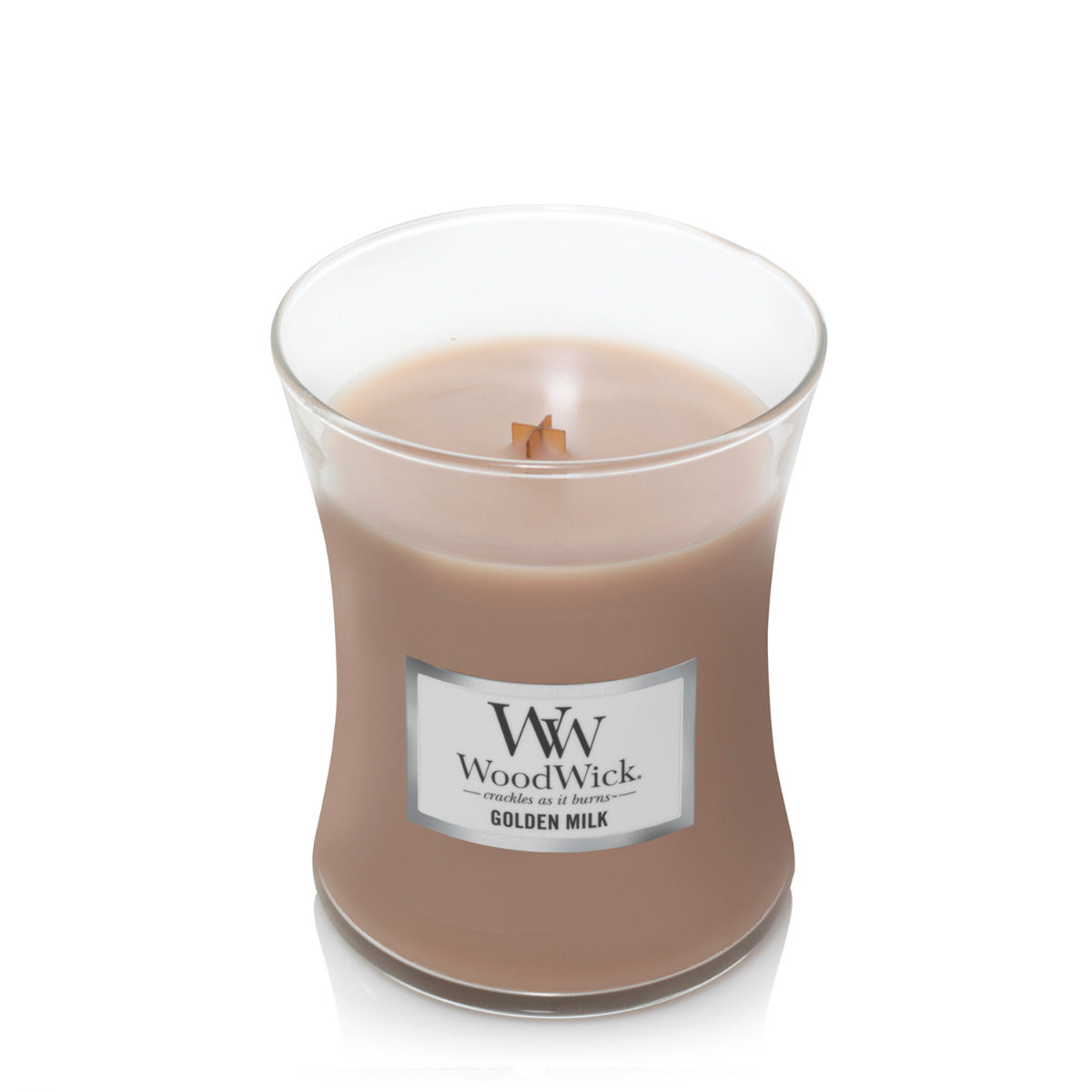 Woodwick Candle - Medium - Golden Milk