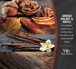 Woodwick Candle - Medium - Smoked Walnut & Maple