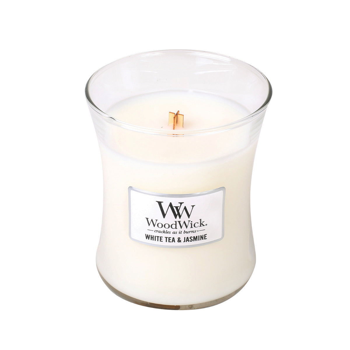 Woodwick Candle - Medium - White Tea & Jasmine