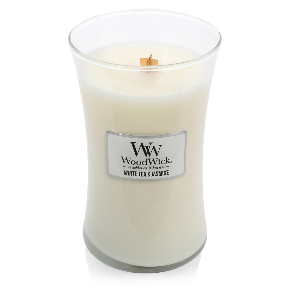 Woodwick Candle - Large - White Tea & Jasmine